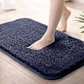 Miniatyrbild 1 av 4: Halkskyddad extra tjock badrumsmatta i mikrofiber, absorberande duschmatta för badrum, maskintvättbar tjock (marinblå, 40 x 60 cm)