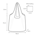 Miniatyrbillede 5 af 5: 2 stk./pakke Foldbar indkøbspose Genanvendelige Eco poser Til grøntsager Dagligvarepakke Kvinders Shopper taske Store håndtasker Tote tasker Lommepose