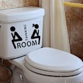 Pikkukuva 3 / 5: 10*7cm itseliimautuva - seinämaalaus - WC - pesuhuone - kylpyhuone - WC - viihdehauska kylpyhuoneen oven tarra - kodin sisustus pieni WC-kyltti irrotettavat seinätarrat