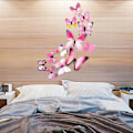 Miniatyrbild 5 av 5: Set med 4, 3D fjärilsväggdekaler, rosa