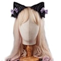 Miniatyrbillede 3 af 5: Katte Ræve Kunstig Pels Ører Pandebånd Søde Hårklemmer Fancy Cosplay Tilbehør