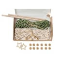 Miniatyrbild 1 av 5: 1 Set DIY Materialpaket Bohemisk Trassel Design Heminredning Handarbete Väggdekoration Julgran Macrame DIY Kit