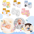 Miniatyrbilde 4 av 4: 6 Par Newborn-votter  Småbarnshansker Kløfritt Votter For Babyer 0-6 Måneder For Gutter Og Jenter（C）