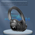 Miniatyrbild 2 av 5: Trådlösa Hörlurar med Mikrofon, Vikbara Over-Ear Bluetooth 5.3 Hörlurar Stöd TF-kort FM-Radio Svart