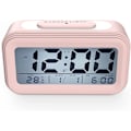 Miniatyrbild 2 av 5: Digital väckarklocka, morgonväckarklocka, tyst batteridriven digital väckarklocka för barn, vuxna, stor LED-display, temperaturkalender, reseväckarklocka
