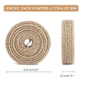 Miniatyrbild 5 av 5: 3 rullar Jute Craft Ribbon Burlap Ribbon Presentband 30M Rustik Hessian Ribbon (2cm)