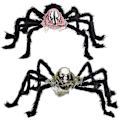 Pikkukuva 2 / 2: 2-pakk Halloween-hämähäkit Halloween-koristeet
