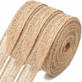 Miniatyrbild 1 av 5: 3 rullar Jute Craft Ribbon Burlap Ribbon Presentband 30M Rustik Hessian Ribbon (2cm)