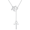 Miniatyrbild 1 av 5: Långt Halsband Sterling Silver Larait Bar Lång Kedja Droppe Justerbart Halsband Gåva Till Honom/Henne (Eye of Horus Halsband)