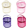 Miniatyrbillede 2 af 5: Bærbar Organizer Strikkeværktøj Garn Etui Mesh Taske Hæklegarn Opbevaring Tote Kurve Pink S 14X13cm
