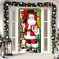 Miniatyrbild 1 av 5: Jultomte Dörröverdrag God Jul Dörrdekorationer Vintertomte Bakgrundsbana Banner För Framsida Dörr Veranda Jul