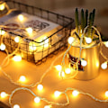 Miniatyrbild 3 av 4: Perfekt för inomhus och utomhus för jul, helgdagar, sovrum, uteplats, paviljong och bröllopsdekoration 10 lampor 1,5 m, batterimodell (specialerbjudande)