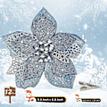 Miniatyrbilde 5 av 5: 12 stk Julestjerne Kunstige Julestjerner Juledekorasjon 5,9'' Blå Glitter Julestjerner