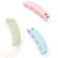 Miniatyrbilde 1 av 5: Gjenbrukbare silikonhåndtak plastposeholdere med nøkkelring for silikonbærbare handleposer Handle Shopping Handle Carry Bag 9X2.5cm 3stk Blå