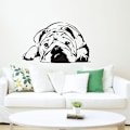Miniatyrbild 3 av 4: Bulldog Dog Art väggdekaler för heminredning PET valp väggmålning för pojkar i barnrum