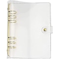 Miniatyrbilde 1 av 5: A5 Klar Notatbok Cover Myk PVC-Perme Binder Cover Med 6 Ekstra Store Runde Ringer