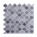 Pikkukuva 1 / 5: Laatat 30x30cm, 1 kpl 3D-liimaseinälaatat itseliimautuvat backsplash-laatat keittiön seinätarrat liimalaatat kylpyhuoneen seinäpeite - Damask Gray