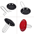 Miniatyrbillede 3 af 4: Vertikal Kyllingeholder Rustfrit Stål Non-stick Kyllingeholder Kyllingerist