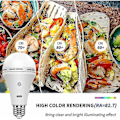 Miniatyrbild 2 av 5: LED sollampa, USB-laddning med fjärrkontroll 7W (fjärrkontroll + glödlampa + solpanel = komplett set (smart switch, kallt vitt ljus)