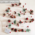 Miniatyrbild 4 av 4: Julgransgirlang med batteridrivna lampor, 7 fot 20 LED-lampor, ängsgirlang, mantelgirlang, julgirlang, Chr