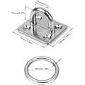 Miniatyrbild 2 av 5: Ring Anchor Väggfästekrok 304 Rostfritt Stål Öglepanel M5 Båt Öglepanel Stark Tak Väggfästekrok 4st