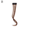 Miniatyrbild 4 av 5: Hår Extensions Raka Highlight Hårdelar Falska Streak Curls(Mörk）