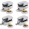 Miniatyrbillede 1 af 5: Brusedørruller, 4 dobbelte brusedørruller, skydedøre, dørudskiftningshjul til brusekabine (23 mm)
