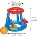 Miniatyrbillede 3 af 5: Pool Legetøj, Oppustelig Pool Basketball Legetøj, Flydende Basketball Hoop Oppustelig Ringkast Strandbold Til Børn Spil