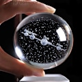 Miniatyrbild 4 av 5: Vacker Present 3D Solsystem Planeter Modell Globus Med LED-Bas Hem Dekorativ Prydnad Astronomi Gåvor Julpresent (Silver Bas)