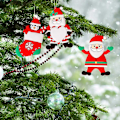 Miniatyrbild 2 av 5: Juldekorationer, pepparkaksgubbe-prydnader till julgranen, juldekorationer pepparkaksgubbe-prydnad