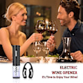 Miniatyrbild 2 av 5: USB Laddningsbar Elektrisk Korkskruv Automatisk Flasköppnare Laddningsbar Elektrisk Flasköppnare Professionell Korkskruv Champagneflasköppnare Present