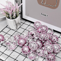 Miniatyrbild 5 av 5: Julgranspynt 30 rosa julgranspynt, husdjursäker material diameter är 60mm/2.3