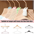 Miniatyrbillede 2 af 4: 48 stk. Plastik Tøj Bøjle Hanger Klip Holder, Hanger Connector Mini Vandfald Bøjle Garderobe Organizer Pladsbesparende