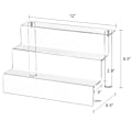 Miniatyrbild 5 av 5: 3-lagers transparent stege akryl display stativ