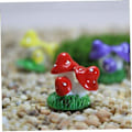 Miniatyrbilde 2 av 5: 5 stk Miniatyr soppmodell, landskapsharts, mikrohagedekorasjon, terrarium, sopp, kakepynt, ornamenter, håndverk