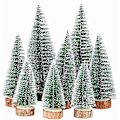 Miniatyrbilde 1 av 5: 8 stk. 3 størrelser Mini Juletre Kunstig Mini Grantrær Grønt Mini Juletre Små Juledekorasjoner Figurer 10/15/20 Cm
