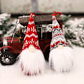 Miniatyrbild 4 av 5: Julgransdekoration Ansiktslös Dockform Hängande Jul Lätt Vikt Vit Skägg Tomte Docka för Hem (C-Stil)