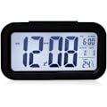 Miniatyrbild 1 av 5: Digital trådlös batteridriven väckarklocka med datum, temperatur, smart ljussensor, 12/24 timmar, snooze för sovrum, kontor 5,31 x 2,95 x 1,77