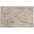 Miniatyrbild 2 av 5: Halkskyddad badrumsmatta i mikrofiber med hög lugg 40 x 60 m Beige