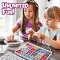 Miniatyrbilde 5 av 5: Perle Smykkeproduksjonssett 5000 stk 4mm Glass Alfabetperler DIY Armbånd Smykke Håndverk