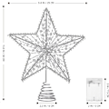 Miniatyrbilde 4 av 5: Juletrær Topper Stjerne - Stjerne Tre Topper Opplyst Med Led Wire