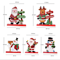 Miniatyrbild 5 av 5: Evago 3-pack Julbord Dekorationer Skyltar Lastbil Tomte Snögubbe Julgran Träbord Dekorationer Julbordsskyltar För Semester Jul D