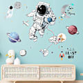 Miniatyrbillede 2 af 5: Vægklistermærker Safari Dyr (astronaut)