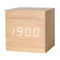 Miniatyrbild 1 av 5: Digital LED-väckarklocka - Träväckarklocka Ljusstyrkenivåer - Mini Sängbordsklocka med Intuitiv Display för Sovrum/Sängbord/Skrivbord/Barninredning