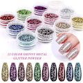 Miniatyrbild 2 av 5: Akrylnagelsats Full Set Manikyr Nagelkonst Set 12 Akryl Glitterpulver Vätska Borste Nagelkonst Verktyg Manikyr Set