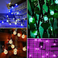 Pikkukuva 4 / 5: 50 Led Solar Fairy Lights - Värikkäät Ulkokristalli-pallovalot Puutarhaan, Terassille, Halloween-juhliin
