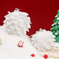 Miniatyrbild 2 av 5: 1 Ask Julgranspynt Ögonfångande Unik Form Styrofoam Snodd Typ Julbollar för Hemmet (3,2A)