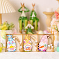 Miniatyrbild 5 av 5: 9 st/ask 3-fack Easter-hänge Bunny Carrot Ansiktslös Tomte Hängande Dekorationer Påskfest Dekor (B)