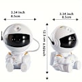 Miniatyrbild 3 av 5: 1pc Astronaut Stjärnhimmel Projektorlampa Kosmonaut Atmosfär Nattljus Plast Rymdman Laser Nebula Ljus Med Ryggsäck Knapp Display Fjärrkontroll