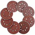 Miniatyrbillede 1 af 5: Slibeskiver 125 mm - 100 stk. Sandpapir til Excentrisk Sliber 8 Huller Hver 20 x luolv